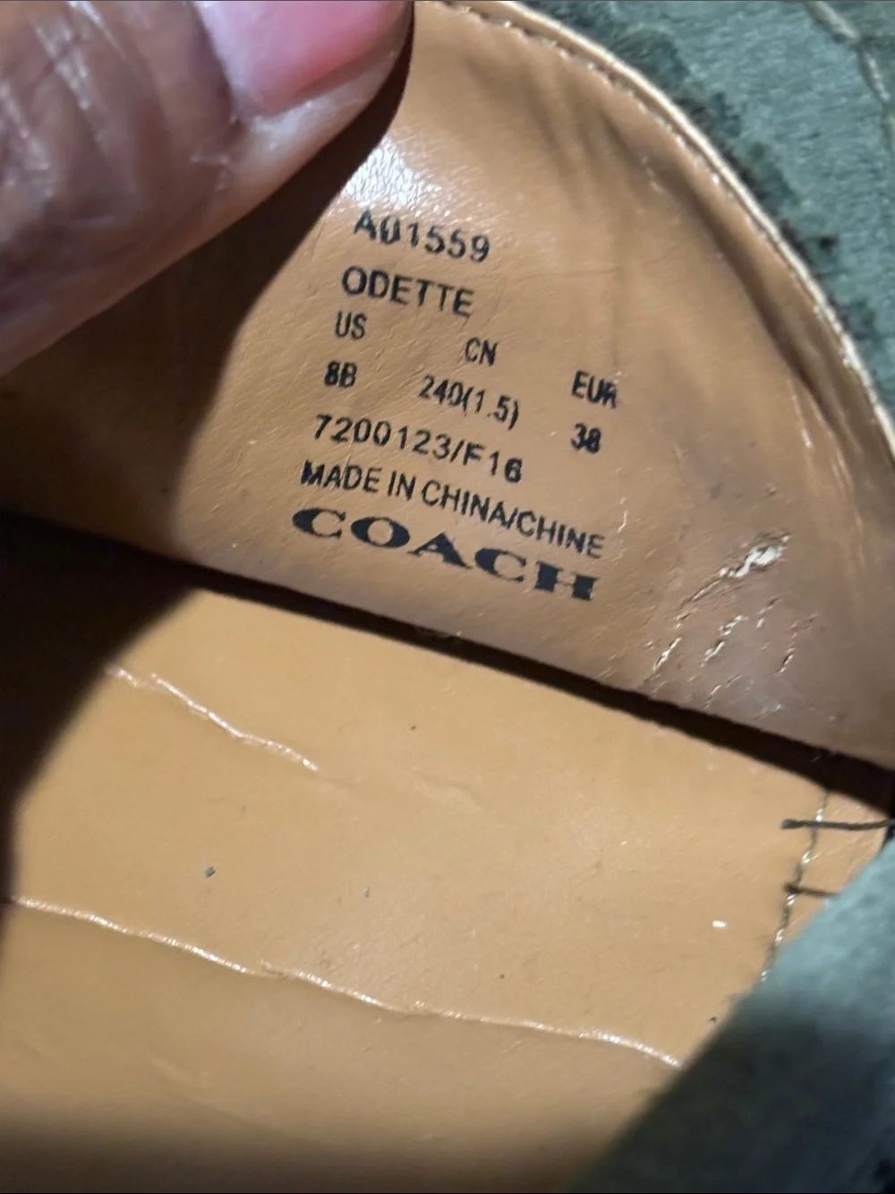 Coach green loafers